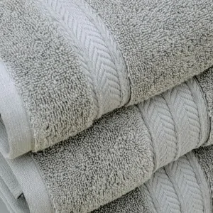 3 BATH TOWELS IN BATHROOM grey BY LIOLIOS HOME GREECE