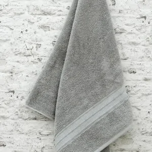 HANGED BATH TOWEL, grey COLOR IN LEFKO STORE KORINTHOS