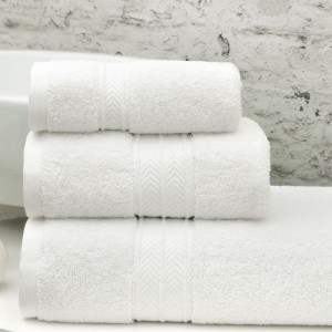 SET BATH TOWELS LISBON WHITE