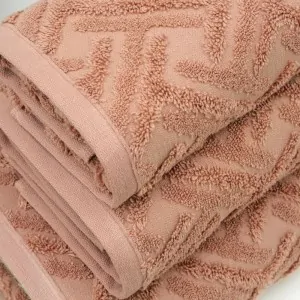 dusty pink milano towels set by greek brand Liolios Home in Lefko Korinthos