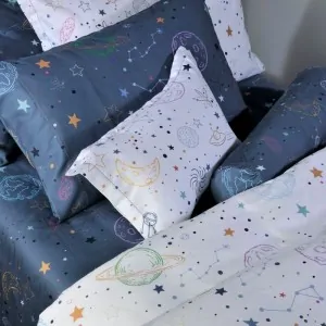 100% Cotton Satin Combed 220 Threads children bed sheets planets