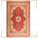 red and cream pattern classic rug by Klonaras carpets in Greece, the Orian 217