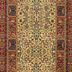 Bordeaux, beige, brown classic corridor rug in Korinthia