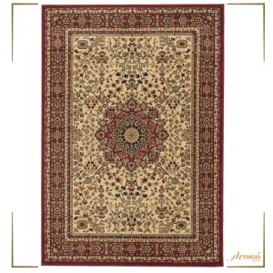 Bordeaux, beige, brown classic rug 1906 Atlantis Carpets greek brand