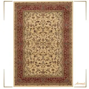 Bordeaux, beige, brown classic rug 1915 Atlantis brand in Greece