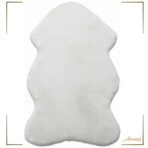 ECO-FUR SKIN SHAPED PUFFY RUG IVORY FC1 BY NEW PLAN CARPETS PELOPONNESE