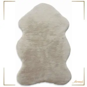 ECO-FUR SKIN SHAPED PUFFY RUG BEIGE FC3B BY NEW PLAN CARPETS GREECE IN CORINTH