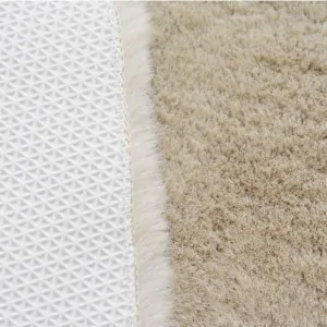 ECO-FUR SKIN SHAPED PUFFY RUG BEIGE FC3B