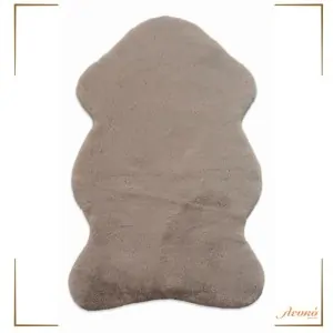 ECO-FUR SKIN SHAPED PUFFY RUG TAUPE FC5 BY NEEW PLAN CARPETS GREECE IN LEFKO