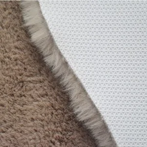 ECO-FUR SKIN SHAPED PUFFY RUG TAUPE FC5