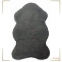 ECO-FUR SKIN SHAPED PUFFY RUG DARK GREY FC7A BY NEW PLAN CARPETS GREECE IN LEFKO
