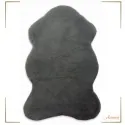ECO-FUR SKIN SHAPED PUFFY RUG DARK GREY FC7A BY NEW PLAN CARPETS GREECE IN LEFKO