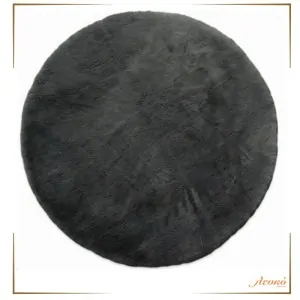 ECO-FUR PUFFY RUG DARK GREY FC7A ROTUNDA