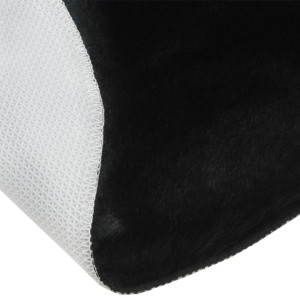 Non-slip TPR backing of dark BLACK eco fur rug new plan greece in lefko shop
