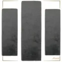 SET FUR RUGS PUFFY DARK GREY FC7A