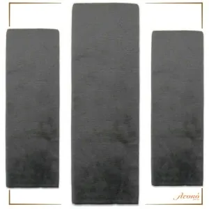 SET FUR RUGS PUFFY DARK GREY FC7A