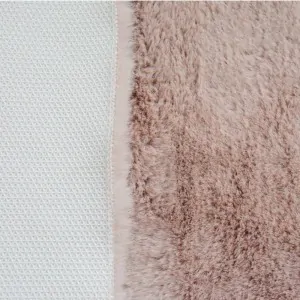 SET FUR RUGS PUFFY PINK FC19