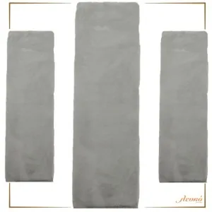 SET FUR RUGS PUFFY TAUPE FC25