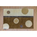 Color: white, beige-olive and blue-grey with circles design by Aslanis Home