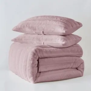 WARM FUR QUILT SET VOLCANO AMETHYST