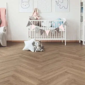 children room with vinyl flooring, noble wood color