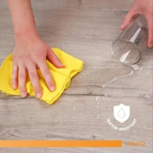 vinyl flooring, forest wood color, resistant to spilling water