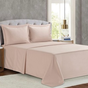 SET QUEEN BED SHEETS MONACO PINK 300 TC