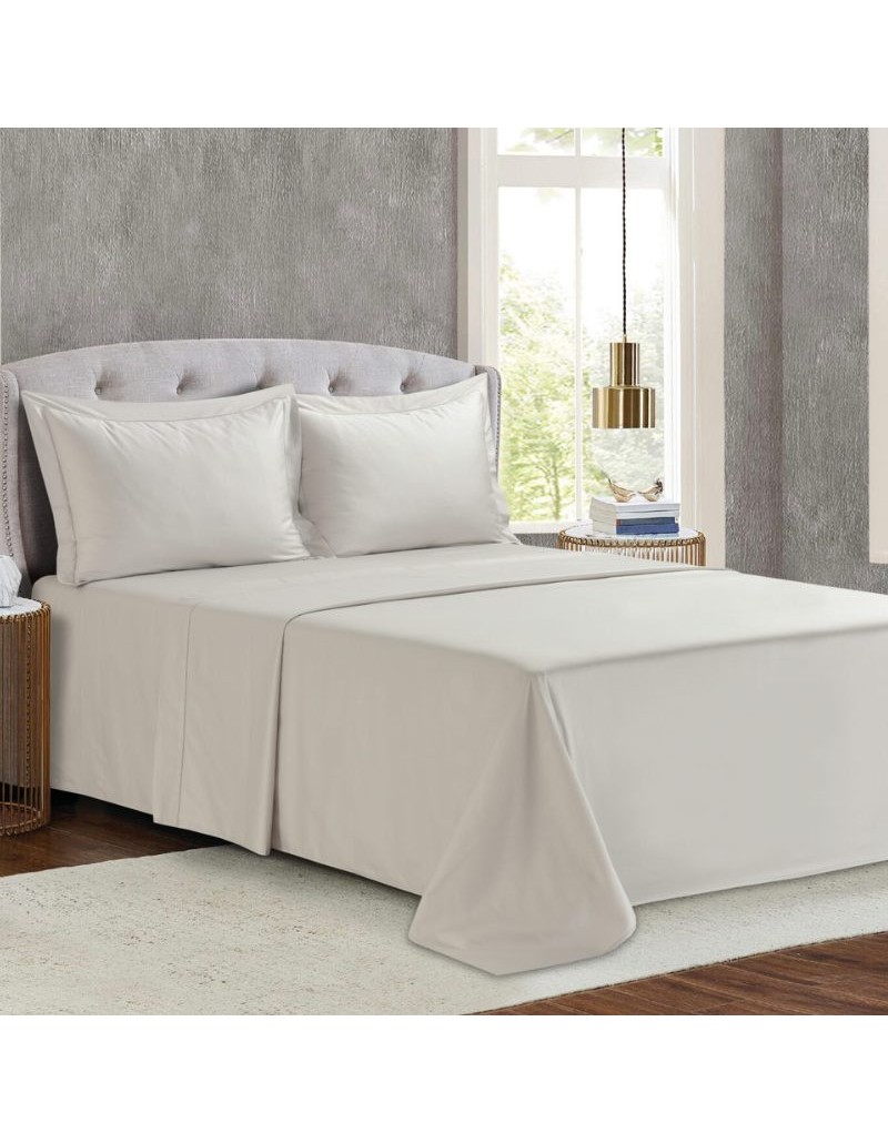 SET QUEEN BED SHEETS MONACO BEIGE 300 TC