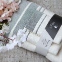 Quality Kit Kat white and grey towels by Liolios Home, at the towel store in Corinth, Lefko