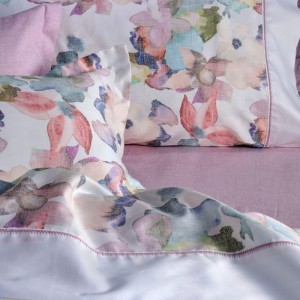 DOWN TOWN COTTON SATIN SHEET  ART FLOWER