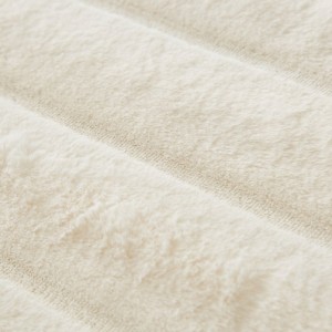 WARM FUR QUILT SET VOLCANO CREAM