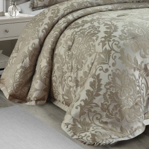 COMFORTER LUXURY JACQUARD DAMASK COFFEE