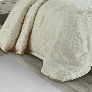 COMFORTER LUXURY JACQUARD DAMASK CREAM