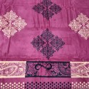 blanket pink with black and orange pattern