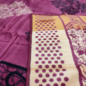 blanket pink with black and orange pattern in korinthos, Peloponnese