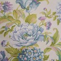 FABRIC  with spring flower blue violet