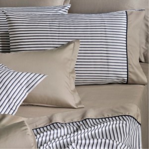 oscar beige stripes bed sheets down town