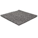 gray plastic outdoor mat for professional use with a curly texture