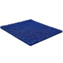 blue spaghetti plastic outdoor mat for professional use with a curly texture