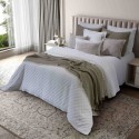 white stonewash cotton blanket for spring and summer Elisa by Liolios Home brand in Greece