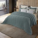aqua stonewash cotton blanket for spring and summer Alice by Liolios Home brand in Greece