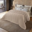 beige stonewash cotton blanket for spring and summer Alice by Liolios Home brand in Greece