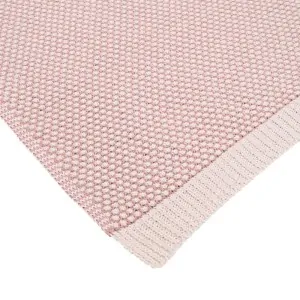 BLANKET BABY PINK COMBO COTTON RATTLE