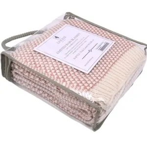 BLANKET BABY PINK COMBO COTTON RATTLE