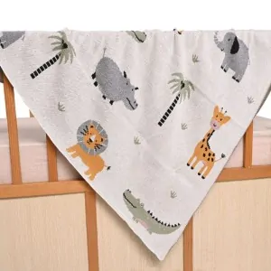 BABY BLANKET COTTON SAFARI COMBO