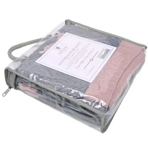 BABY BLANKET COTTON GREY BABY DEER