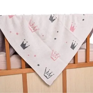 BABY BLANKET COTTON CROWN NATURAL