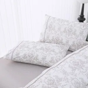 bed sheets beige floral Chantal in Lefko Korinthia