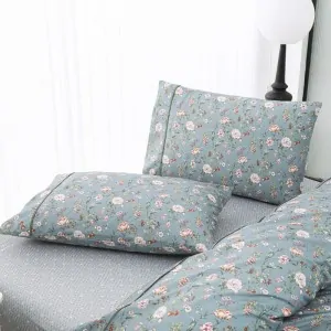 BED SHEET QUEEN SET FEDRA PETROL FLORAL