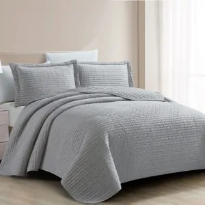 GREY BEDSPREAD BY LIOLIOS HOME IN GREECE